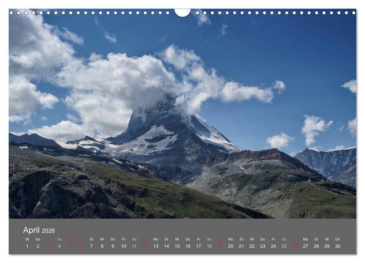 Produktbild: Wallis. Perle der Schweiz (Wandkalender 2026 DIN A3 quer), CALVENDO Monatskalender