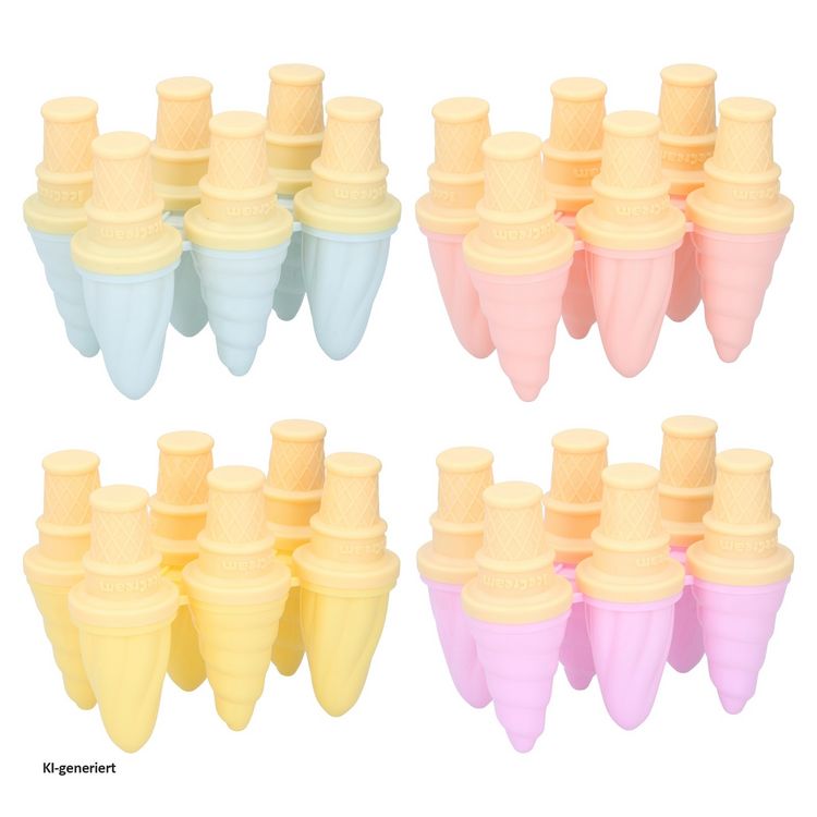 Produktbild: neuetischkultur Softeisform 6x 60ml., farbig sortiert Kunststoff