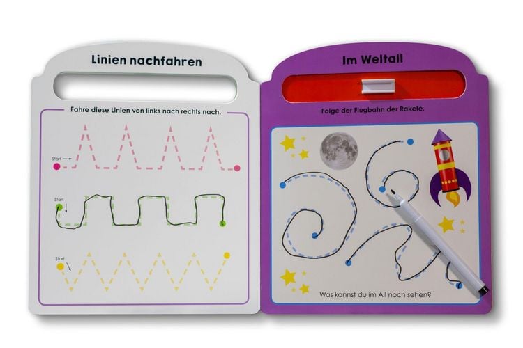 Produktbild: Gl&uuml;cksfisch: Mein erstes Schreib-und Wegwisch-Buch: Schwung&uuml;bungen