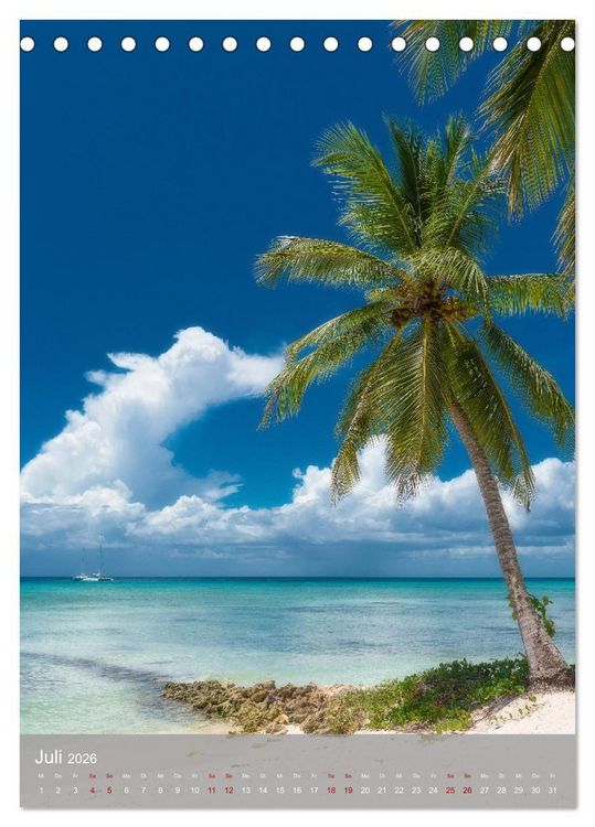 Produktbild: Karibischer Traum Isla Saona (Tischkalender 2026 DIN A5 hoch), CALVENDO Monatskalender
