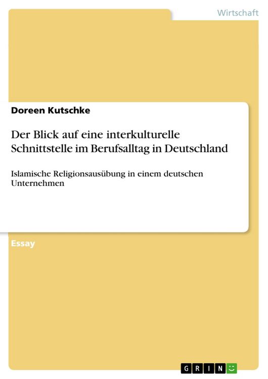 Produktbild: Der Blick auf eine interkulturelle Schnittstelle im Berufsalltag in Deutschland