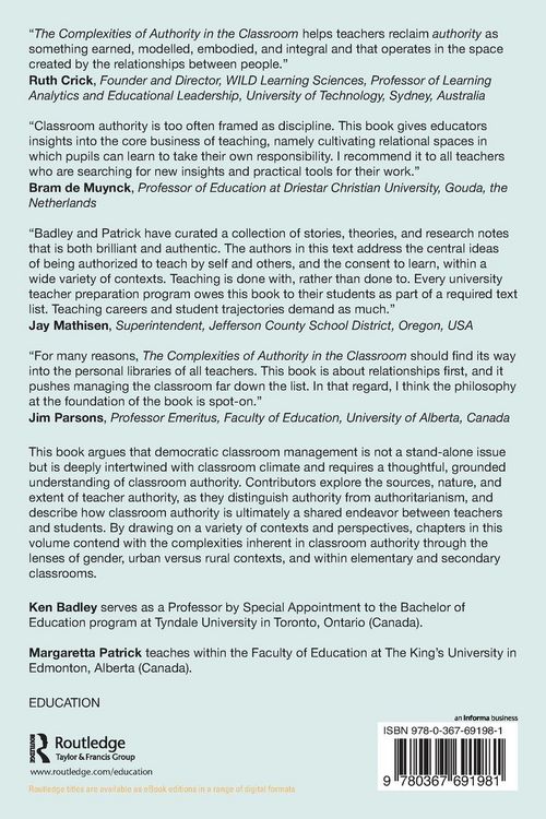 Produktbild: The Complexities of Authority in the Classroom