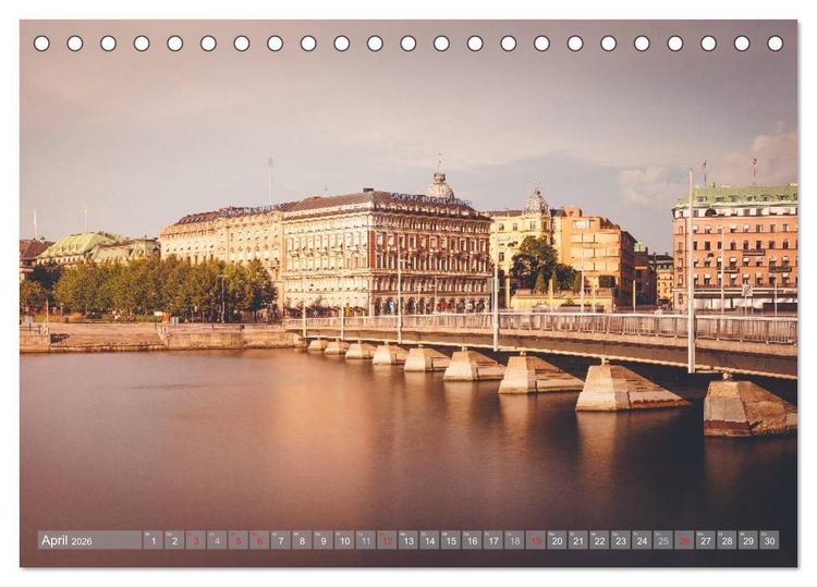 Produktbild: Stockholm - Nordische Sch&ouml;nheit (Tischkalender 2026 DIN A5 quer), CALVENDO Monatskalender