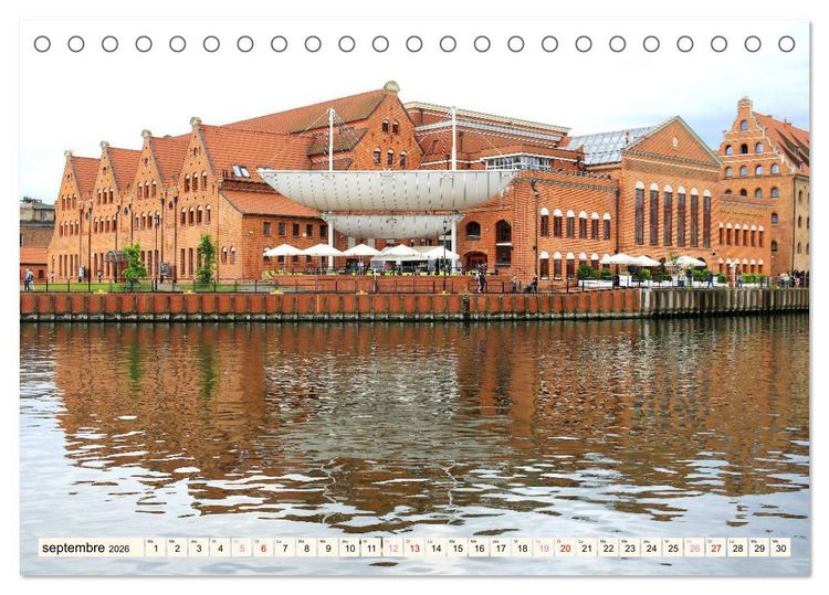 Produktbild: GDANSK - Ville portuaire de r&ecirc;ve en Pologne (Calendrier de bureau 2026 DIN A5 vertical), CALVENDO calendrier mensuel