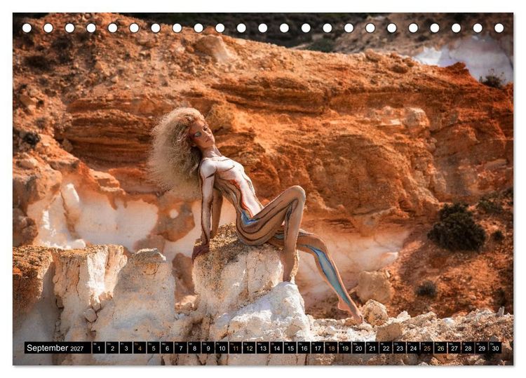 Produktbild: Naturwesen - Bodypainting K&ouml;rperlandschaften (Tischkalender 2027 DIN A5 quer), CALVENDO Monatskalender