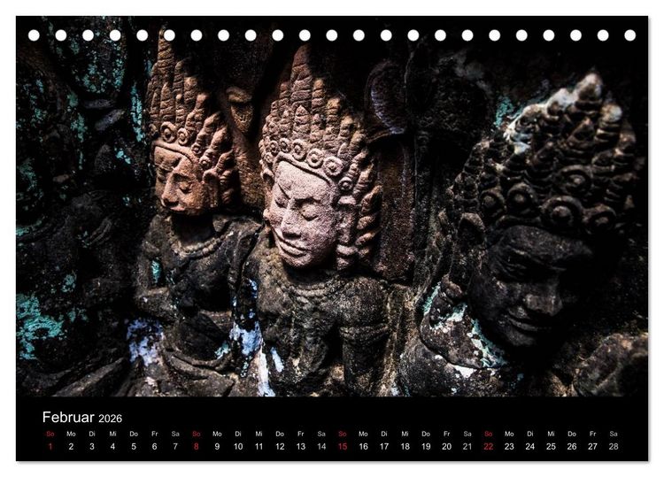 Produktbild: Tempel rund um Angkor Wat (Tischkalender 2026 DIN A5 quer), CALVENDO Monatskalender