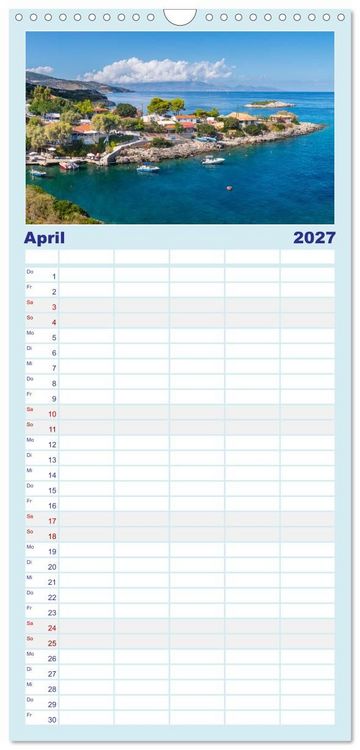 Produktbild: Familienplaner 2027 - Zakynthos - die liebenswerte Insel mit 5 Spalten (Wandkalender, 21 x 45 cm) CALVENDO