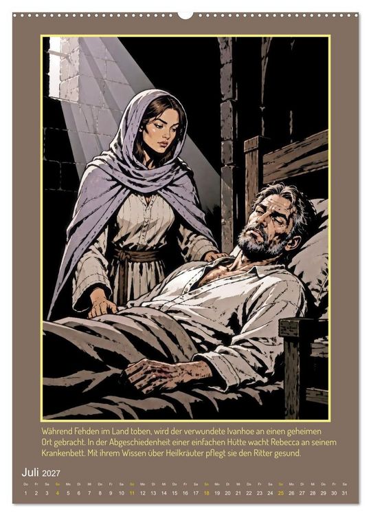 Produktbild: Ritter Ivanhoe, Ehre und Schatten (Wandkalender 2027 DIN A2 hoch), CALVENDO Monatskalender
