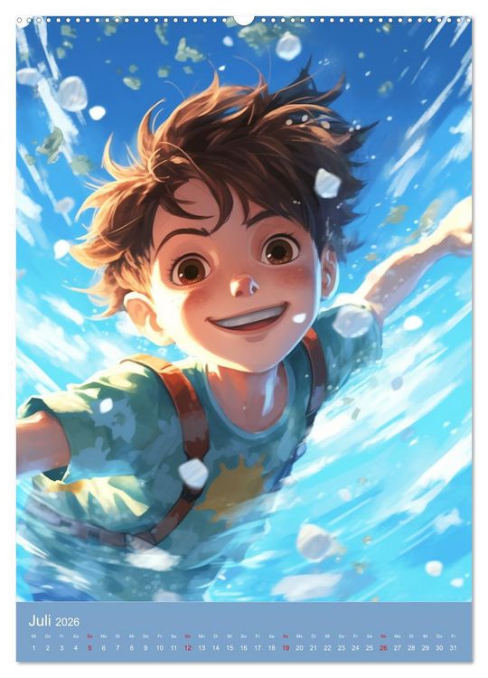Produktbild: Manga-Boys. Die Abenteuer liebenswerter Jungs (hochwertiger Premium Wandkalender 2026 DIN A2 hoch), Kunstdruck in Hochglanz