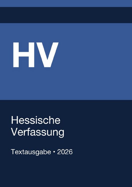 Produktbild: HV - Hessische Verfassung 2026