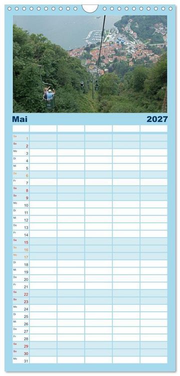 Produktbild: Familienplaner 2027 - Lago Maggiore - Mediterranes Flair umgeben von Bergen mit 5 Spalten (Wandkalender, 21 x 45 cm) CALVENDO