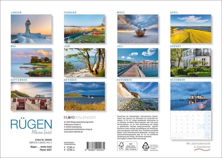 Produktbild: R&uuml;gen &hellip;meine Insel Kalender 2027