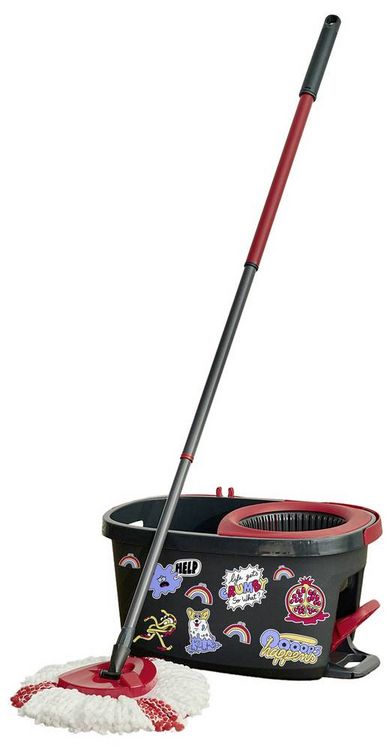 Produktbild: Vileda 183683 Vileda TURBO MY STYLE Box - Dirt is Good Wischmopp-Komplettset Anthrazit, Rot 1 St.