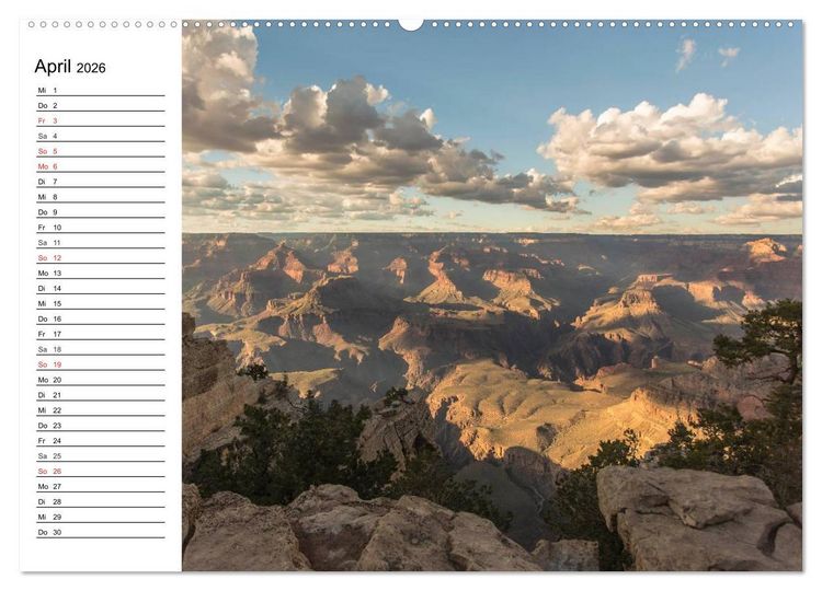 Produktbild: Faszination Grand Canyon (Wandkalender 2026 DIN A2 quer), CALVENDO Monatskalender