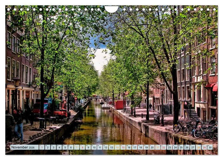 Produktbild: Amsterdam - Venedig des Nordens (Wandkalender 2026 DIN A4 quer), CALVENDO Monatskalender