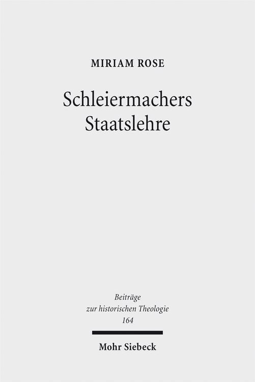 Produktbild: Schleiermachers Staatslehre