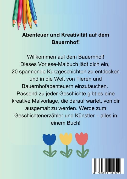 Produktbild: Vorlese-Malbuch Abenteuer auf dem Bauernhof