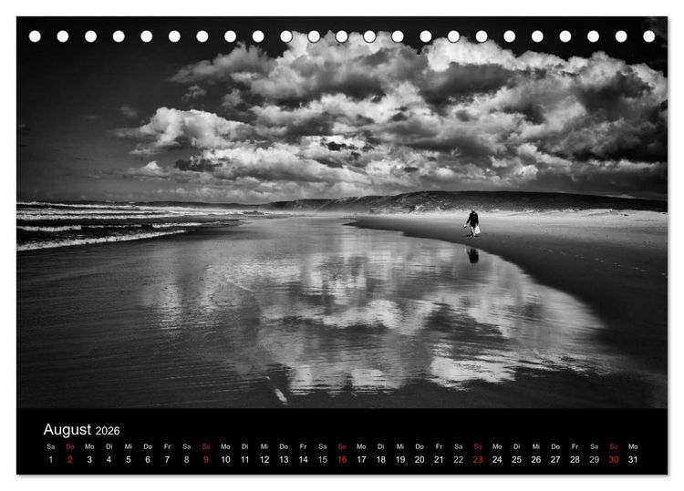 Produktbild: Das Licht in Schwarz und Wei&szlig; (Tischkalender 2026 DIN A5 quer), CALVENDO Monatskalender