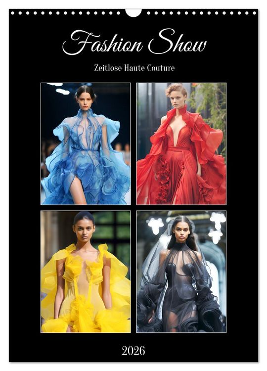 Produktbild: Fashion Show. Zeitlose Haute Coutour (Wandkalender 2026 DIN A3 hoch), CALVENDO Monatskalender