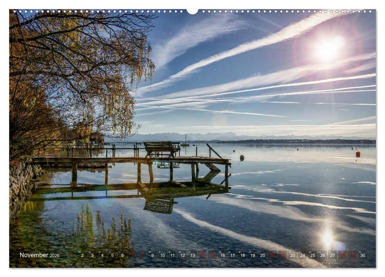 Produktbild: F&uuml;nf-Seen-Land (hochwertiger Premium Wandkalender 2026 DIN A2 quer), Kunstdruck in Hochglanz