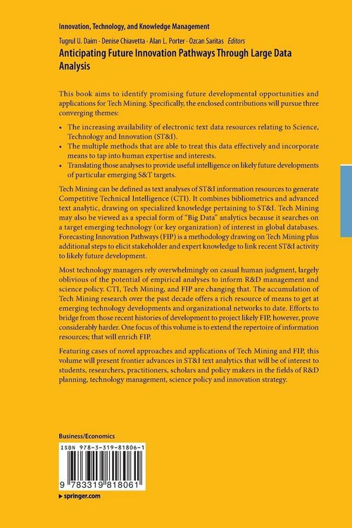Produktbild: Anticipating Future Innovation Pathways Through Large Data Analysis