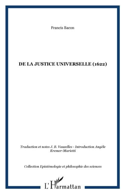 Produktbild: De la justice universelle
