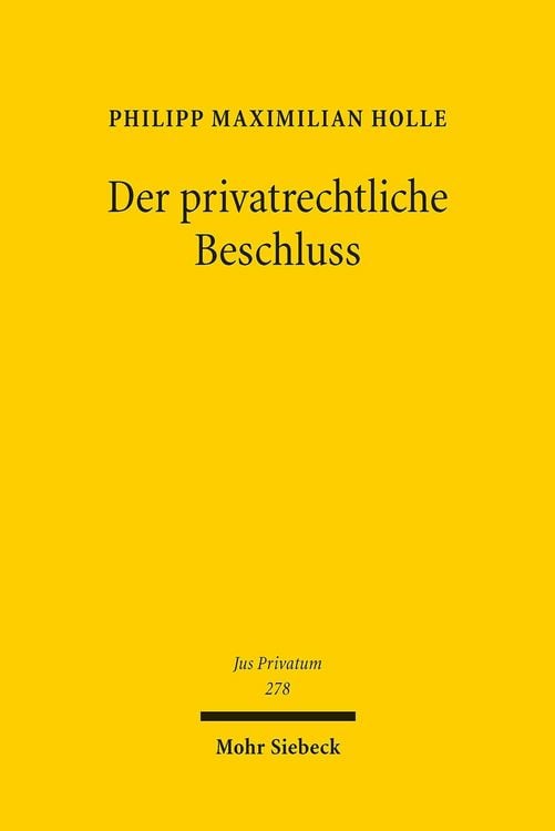 Produktbild: Der privatrechtliche Beschluss