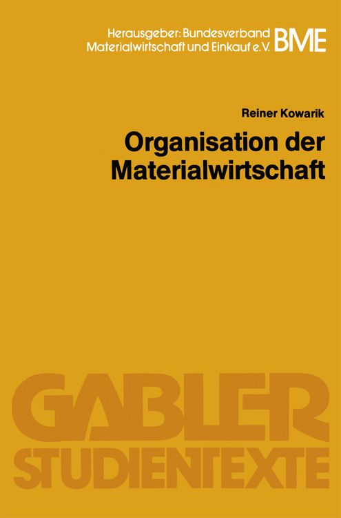 Produktbild: Organisation der Materialwirtschaft