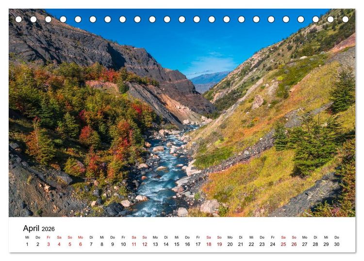 Produktbild: Patagonien, Torres del Paine Nationalpark: Am Rand der Welt (Tischkalender 2026 DIN A5 quer), CALVENDO Monatskalender