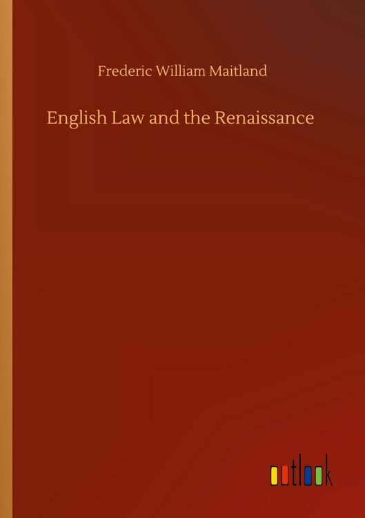 Produktbild: English Law and the Renaissance