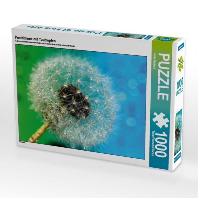 Produktbild: CALVENDO Puzzle Pusteblume mit Tautropfen | 1000 Teile Lege-Gr&ouml;&szlig;e 64x48cm Foto-Puzzle f&uuml;r gl&uuml;ckliche Stunden