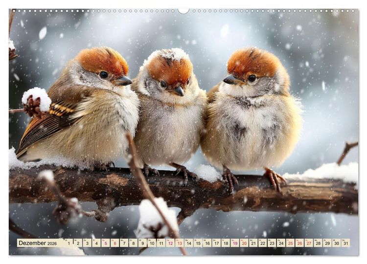 Produktbild: V&ouml;gel Alltag (Wandkalender 2026 DIN A2 quer), CALVENDO Monatskalender
