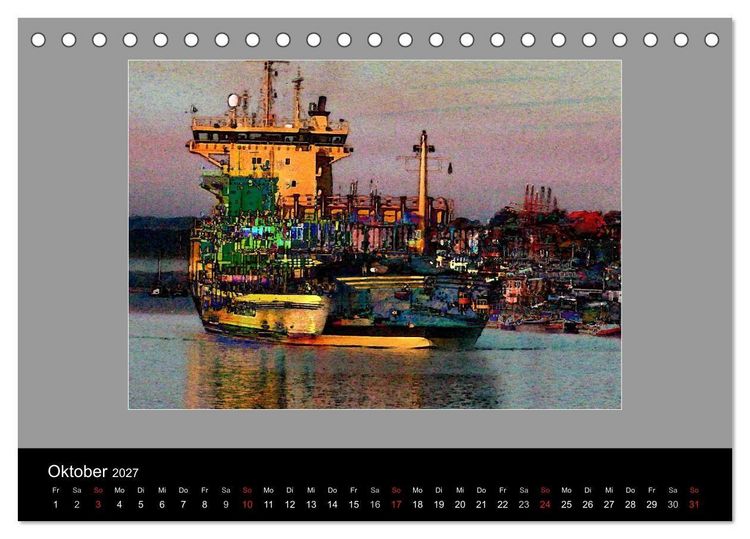 Produktbild: Am Nord- Ostsee-Kanal (Tischkalender 2027 DIN A5 quer), CALVENDO Monatskalender