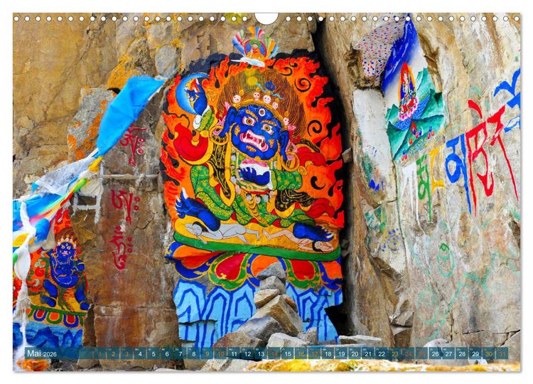 Produktbild: Mystische Wesen &ndash; Buddhistische Kunst im Himalaya (Wandkalender 2026 DIN A3 quer), CALVENDO Monatskalender