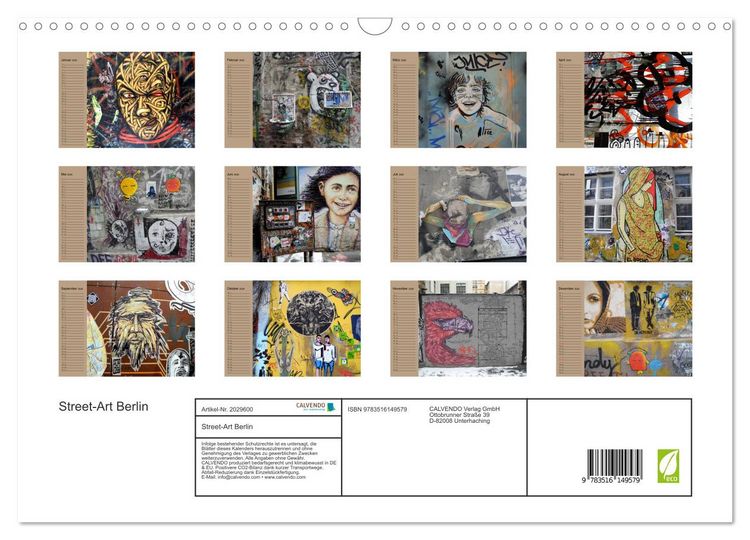 Produktbild: Street-Art Berlin (Wandkalender 2026 DIN A3 quer), CALVENDO Monatskalender