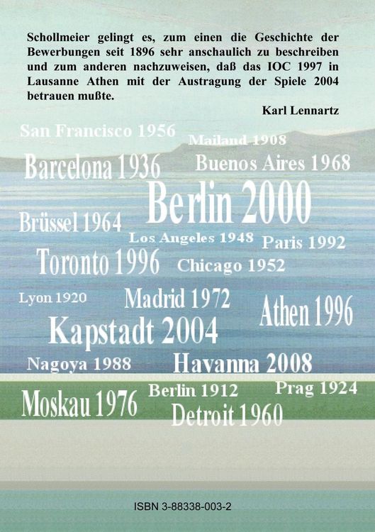 Produktbild: Bewerbungen um Olympische Spiele, Von Athen 1896 bis Athen 2004