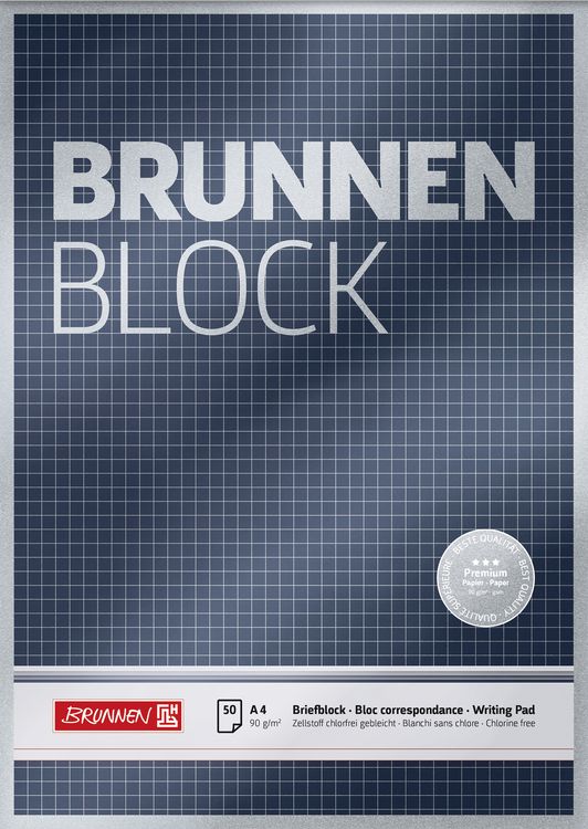 Produktbild: Brunnen Briefbl. A4 90g kar. Premium