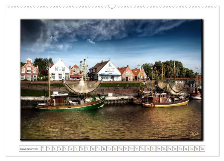 Produktbild: Ostfriesland - der alte Hafen Greetsiel (hochwertiger Premium Wandkalender 2026 DIN A2 quer), Kunstdruck in Hochglanz