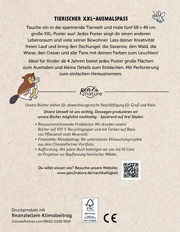 Produktbild: Ausmalposter Tiere