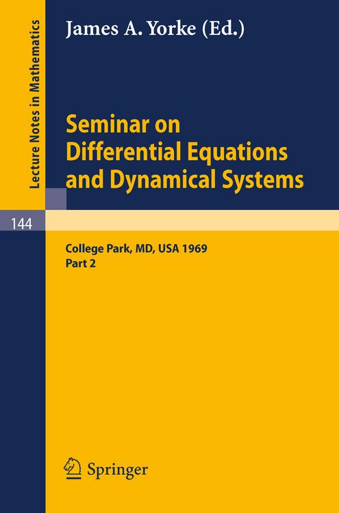 Produktbild: Seminar on Differential Equations and Dynamical Systems