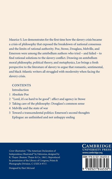 Produktbild: Slavery, Philosophy, and American Literature, 1830-1860
