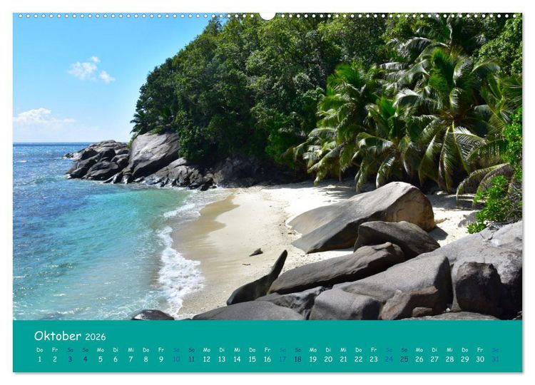 Produktbild: Mah&egrave; und die Inseln der Seychellen (hochwertiger Premium Wandkalender 2026 DIN A2 quer), Kunstdruck in Hochglanz
