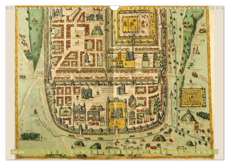 Produktbild: St&auml;dte mit Geschichte: Historische Zeichnungen, Stiche, Drucke (Wandkalender 2026 DIN A3 quer), CALVENDO Monatskalender