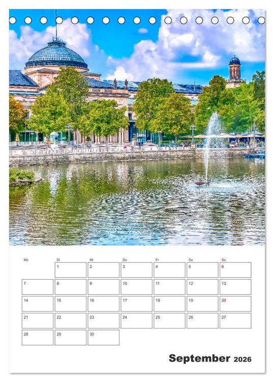 Produktbild: Wiesbaden Terminplaner (Tischkalender 2026 DIN A5 hoch), CALVENDO Monatskalender