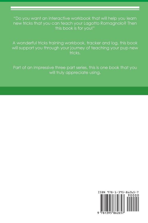 Produktbild: Lagotto Romagnolo Tricks Training Lagotto Romagnolo Tricks & Games Training Tracker & Workbook. Includes