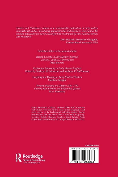 Produktbild: Transnational Exchange in Early Modern Theater