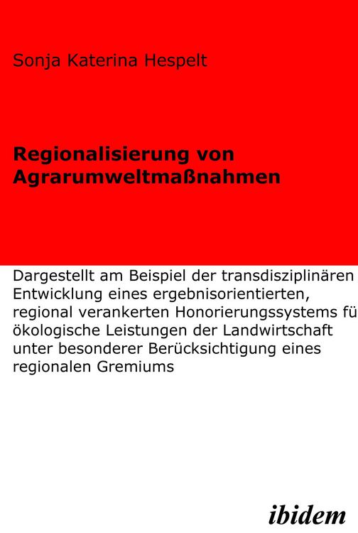 Produktbild: Regionalisierung von Agrarumweltmassnahmen