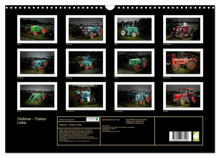 Produktbild: Oldtimer - Traktor Liebe (Wandkalender 2026 DIN A3 quer), CALVENDO Monatskalender