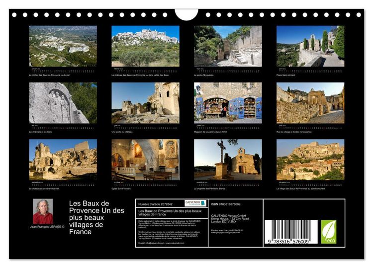 Produktbild: Les Baux de Provence Un des plus beaux villages de France (Calendrier mural 2026 DIN A4 vertical), CALVENDO calendrier mensuel