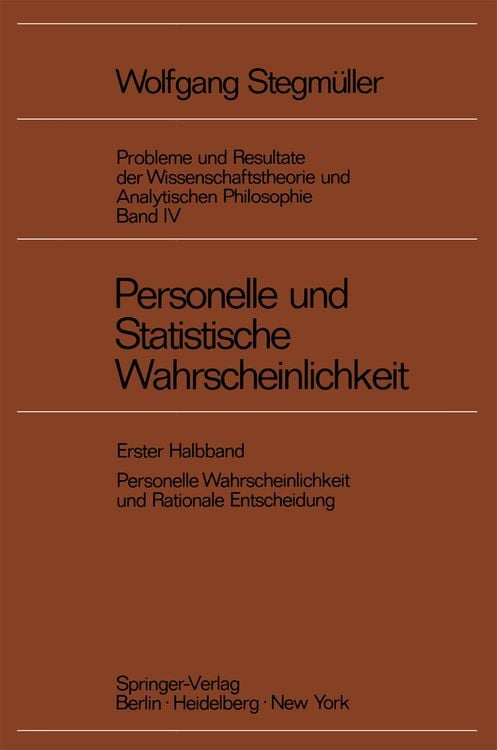 Produktbild: Personelle und Statistische Wahrscheinlichkeit